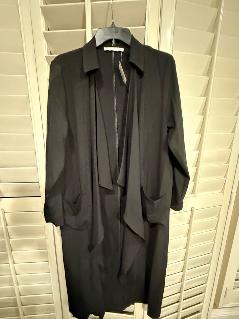 NWT - Black Open Front Long Duster Cardigan